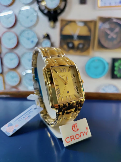 CRONY Golden Rectangle Dial Watch